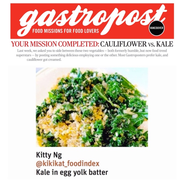K - Kale in Eggyolk batter